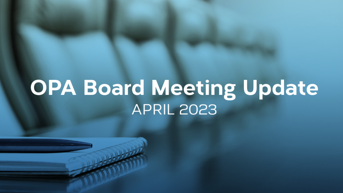 Board Update – April 2023 Board Meeting